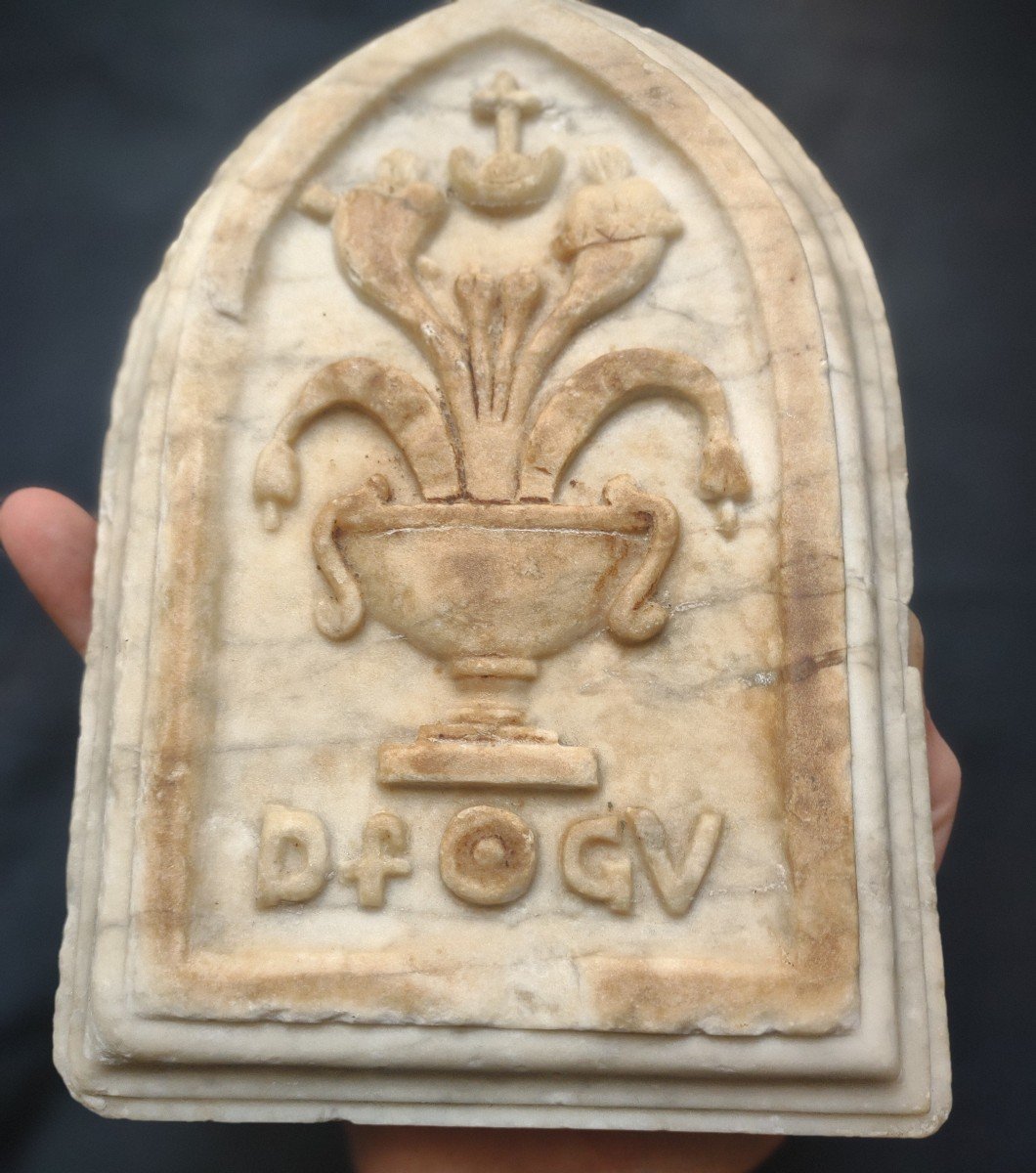 Rare Marble Plate Rest Iron Eighteenth Century-photo-4