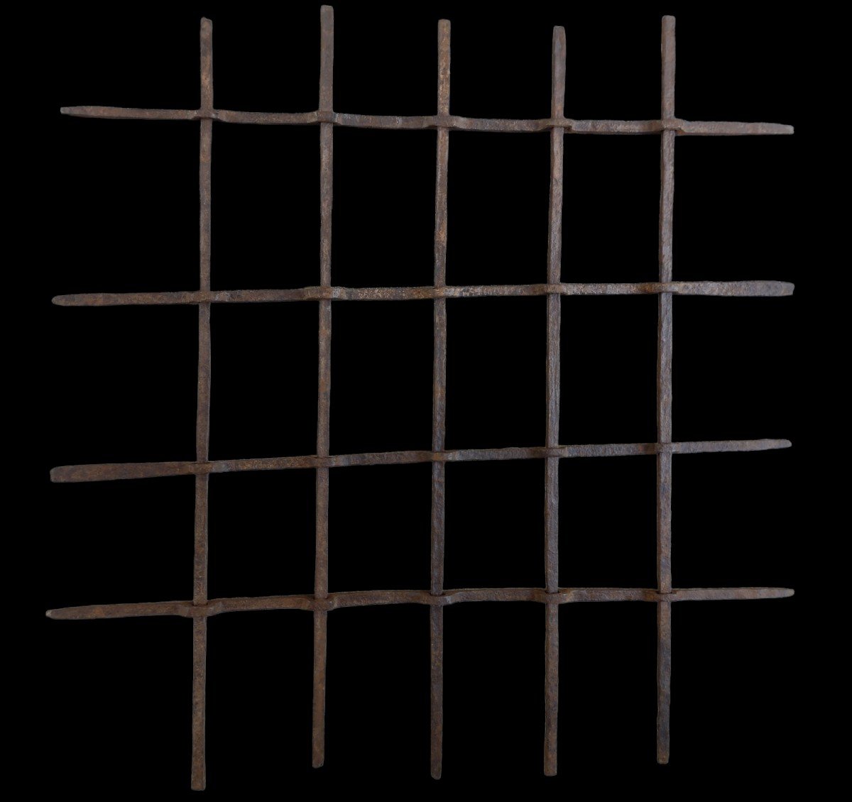 Fifteenth Century Wrought Iron Window Grille-photo-3