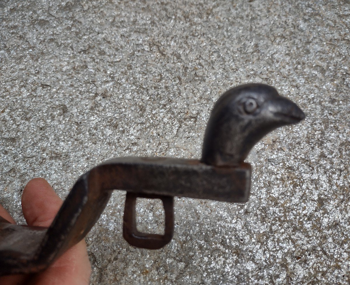 Cadenas Zoomorphe En Fer Forgé Fin XVIIe Siècle -photo-2