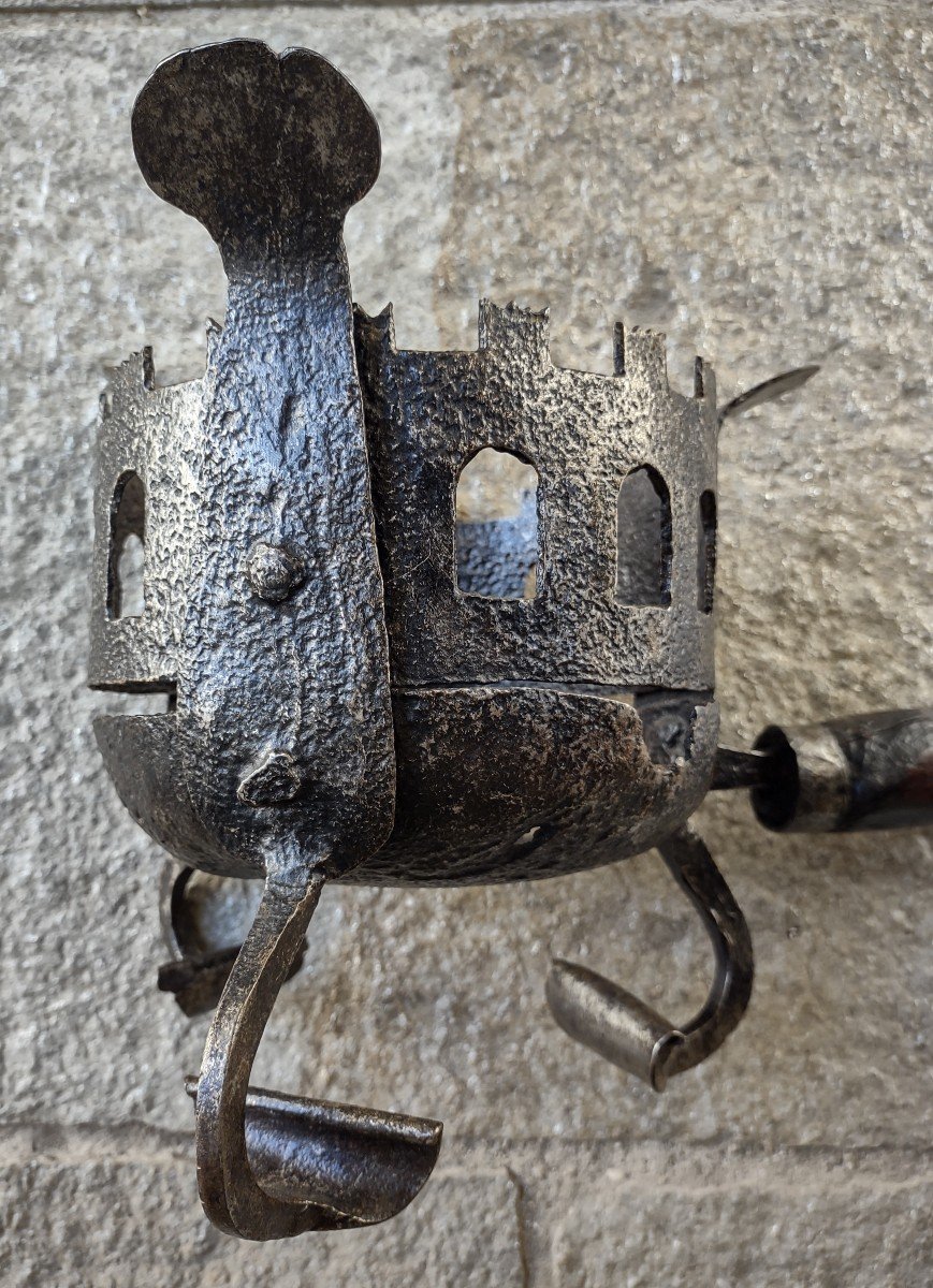 Important Wrought Iron Brazier Italy XVIth Century-photo-1