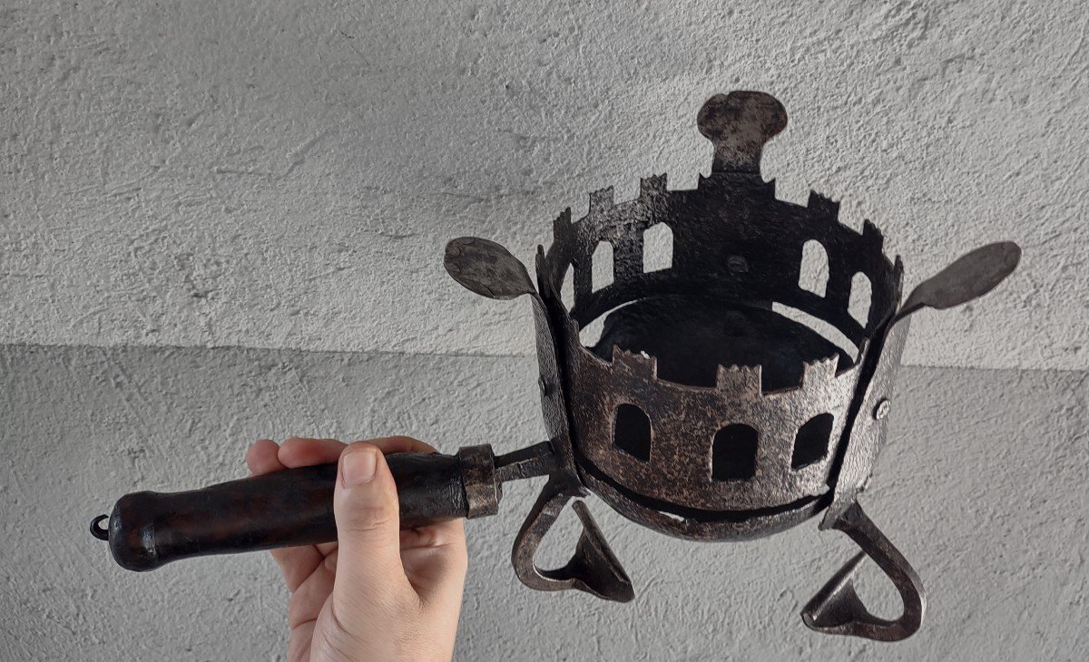 Important Wrought Iron Brazier Italy XVIth Century-photo-3