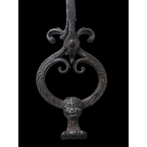 Wrought Iron Austrian Door Knocker  XVII Century