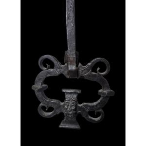 Large Wrought Iron Door Knocker Austria XVII Century