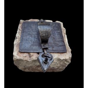 Stone And Wrougt Iron Alms Box XV-xvi Century 