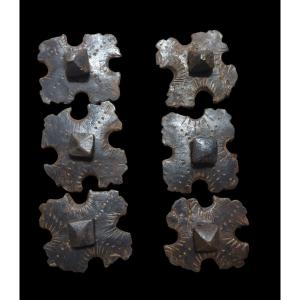 6 Wrought Iron Nails XVII-xviii Century 