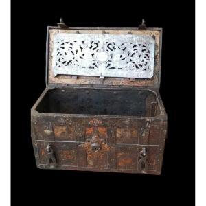 Large Nuremberg Polychromed Chest  17th Century