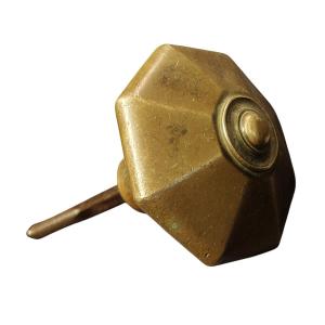 Gros bouton de porte octagonal en laiton