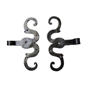 Pair Of Small Wrought-iron Hinges