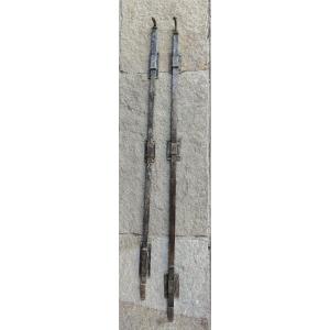 Two 18th-century Wrought-iron Bolts, 125 And 118 Cm