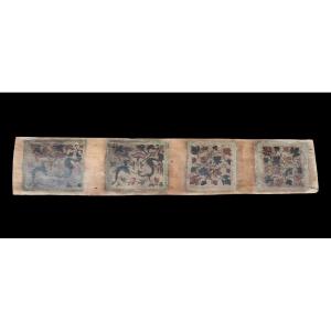 Panneau Peint Provenant d'Un Plafond Du XVe Siècle