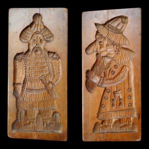 Moule à pâtisserie en bois double face fin XIX siècle