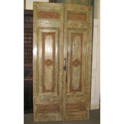 Pair Of Doors In Painted Chestnut