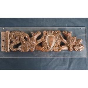 High Era Carved Walnut Frieze