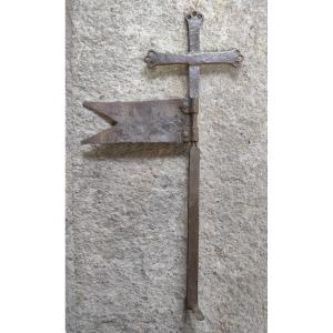 Rare Swiss Wrought Iron Weathervane Seventeenth-eighteenth Century