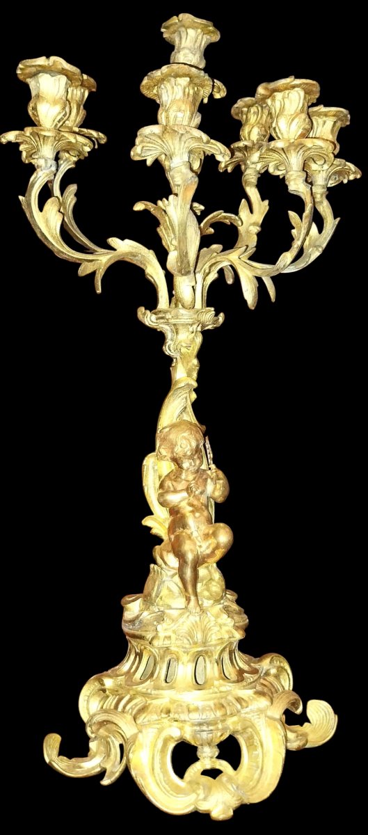 Chandeliers en bronze doré.-photo-4