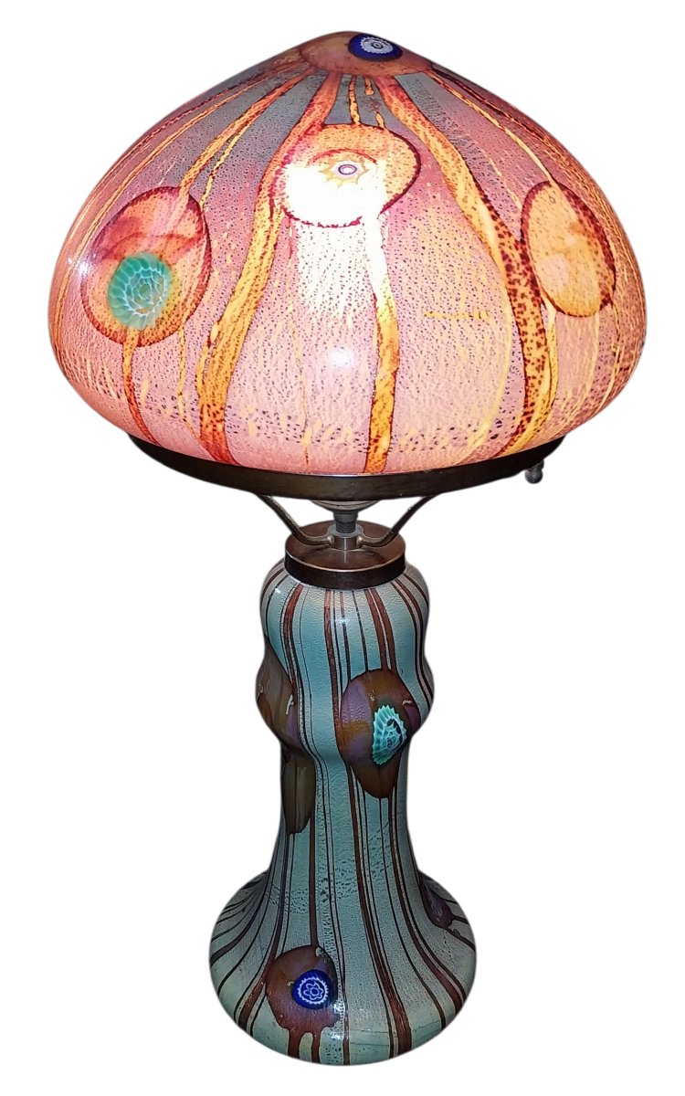 Lampe verre soufflé de Murano, Années 70 - E. Nason & G. Radi-photo-1