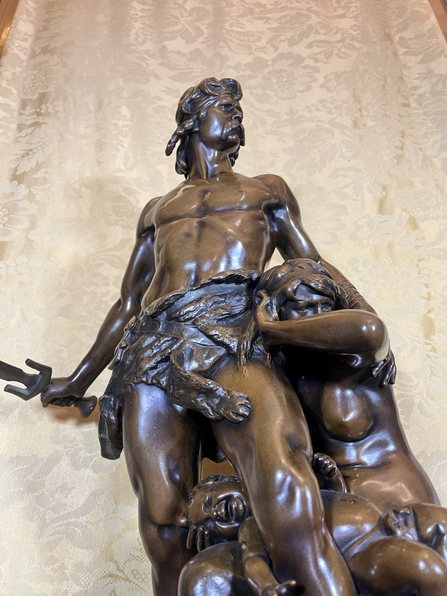 Bronze « La Défense du Foyer » d’E. Boisseau – Fin XIXe-photo-7