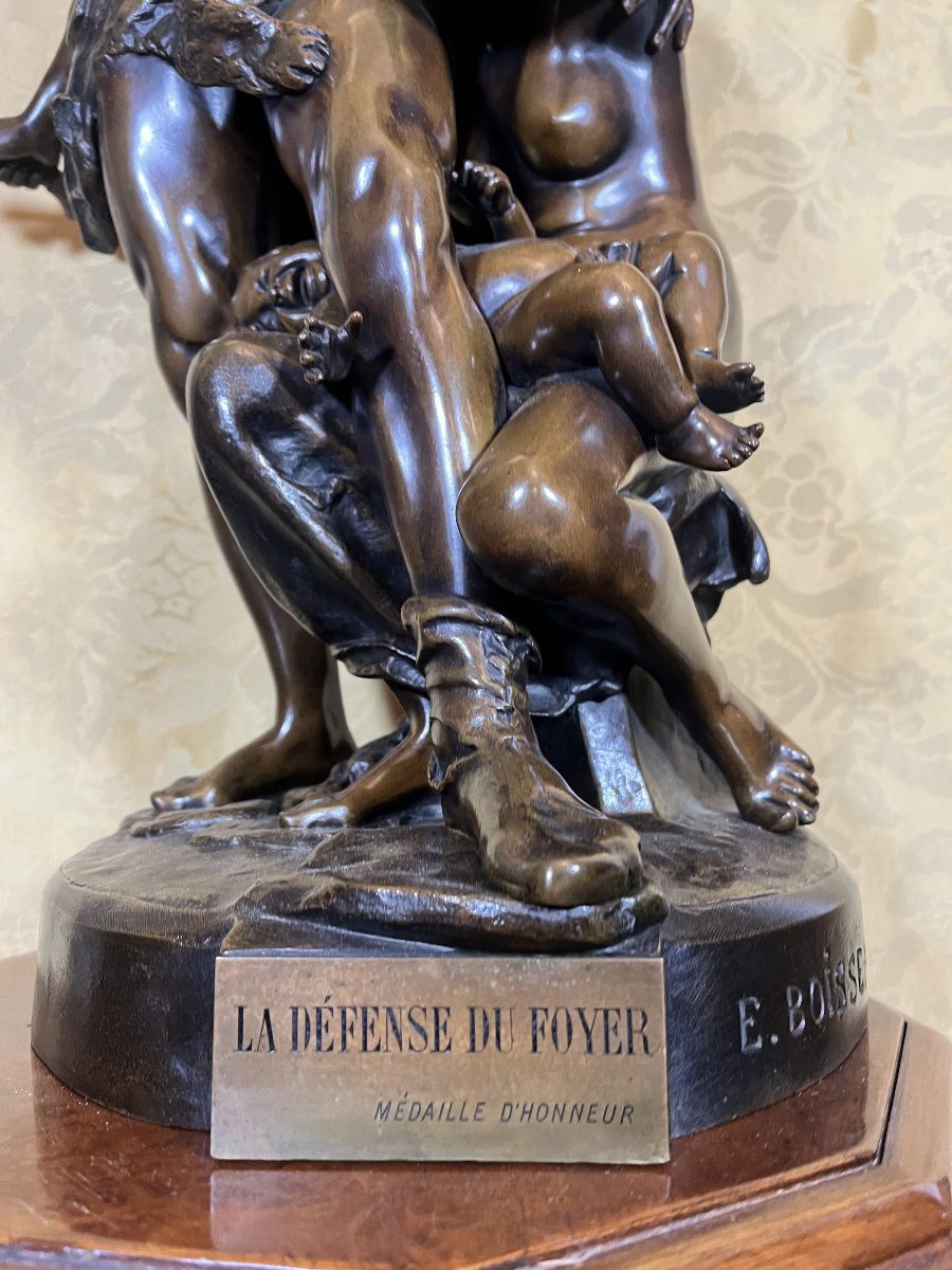 Bronze « La Défense du Foyer » d’E. Boisseau – Fin XIXe-photo-8