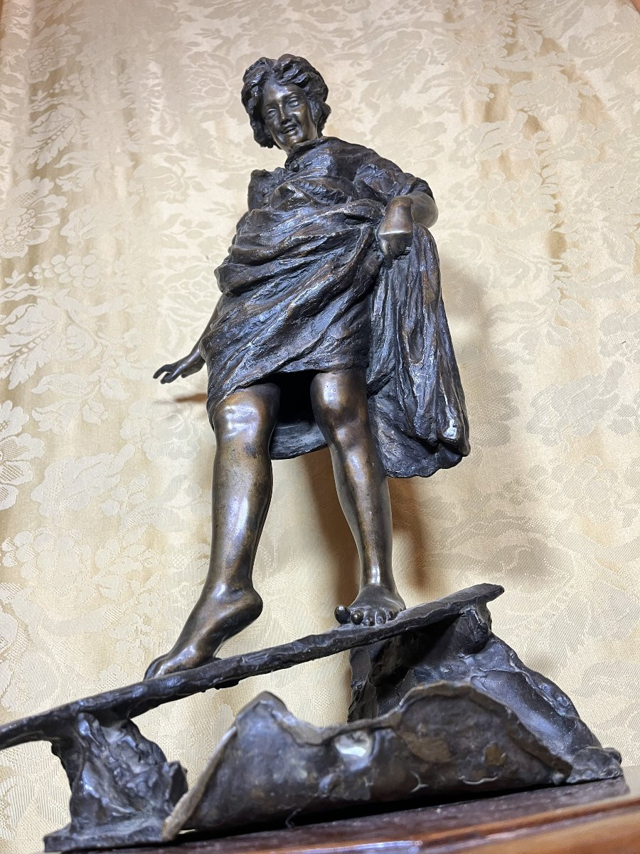 Sculpture en bronze « Traversée du ruisseau » de G. Parente-photo-8