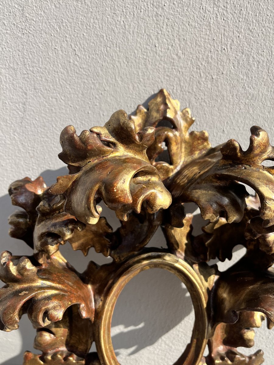 Antique Frame From The Early 20th Century, Made Of Carved, Silver-plated, And Gilded Wood-photo-4