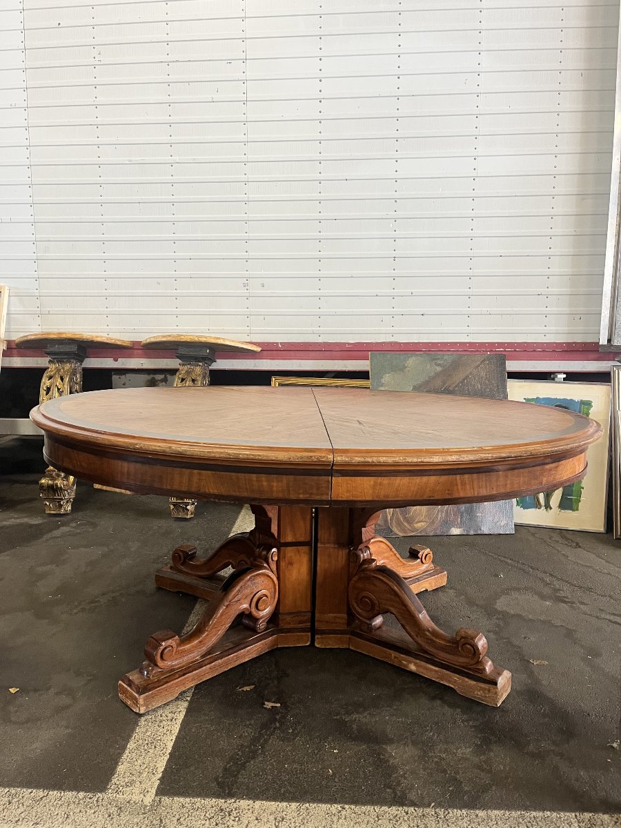 table ovale extensible