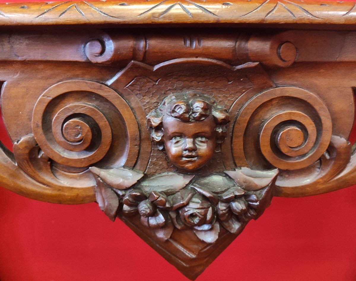 Italian Console Carved With Children's Faces-photo-3