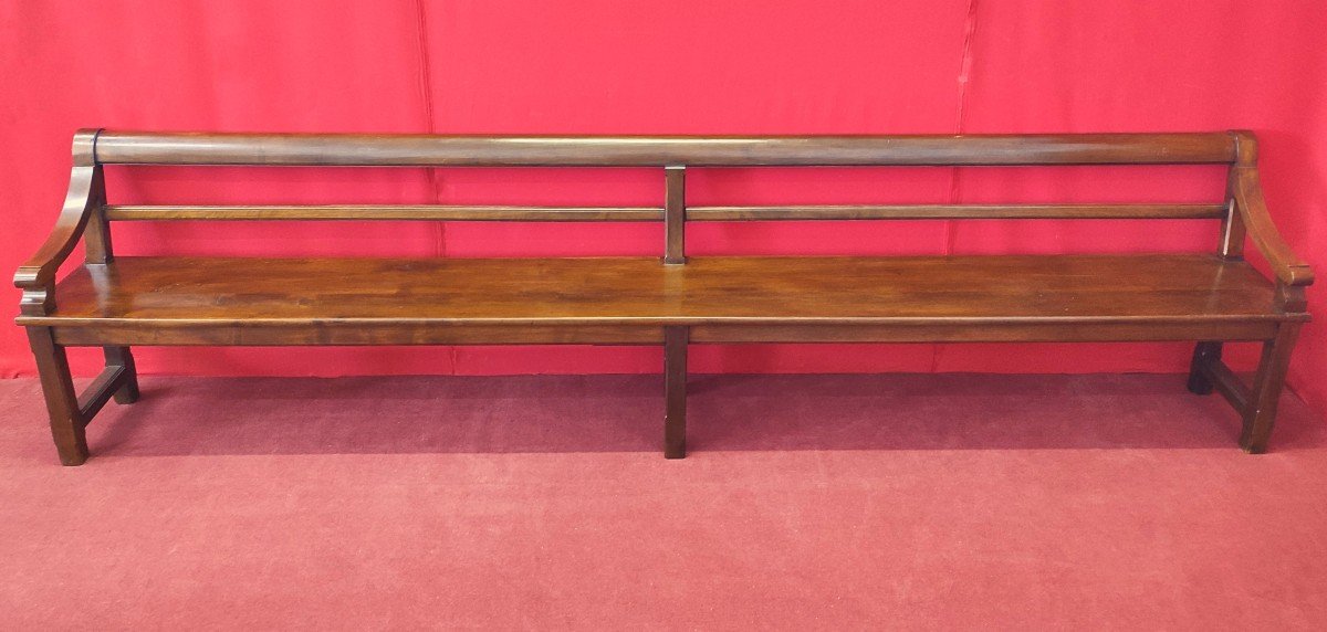 Long Bench With Armrests-photo-2