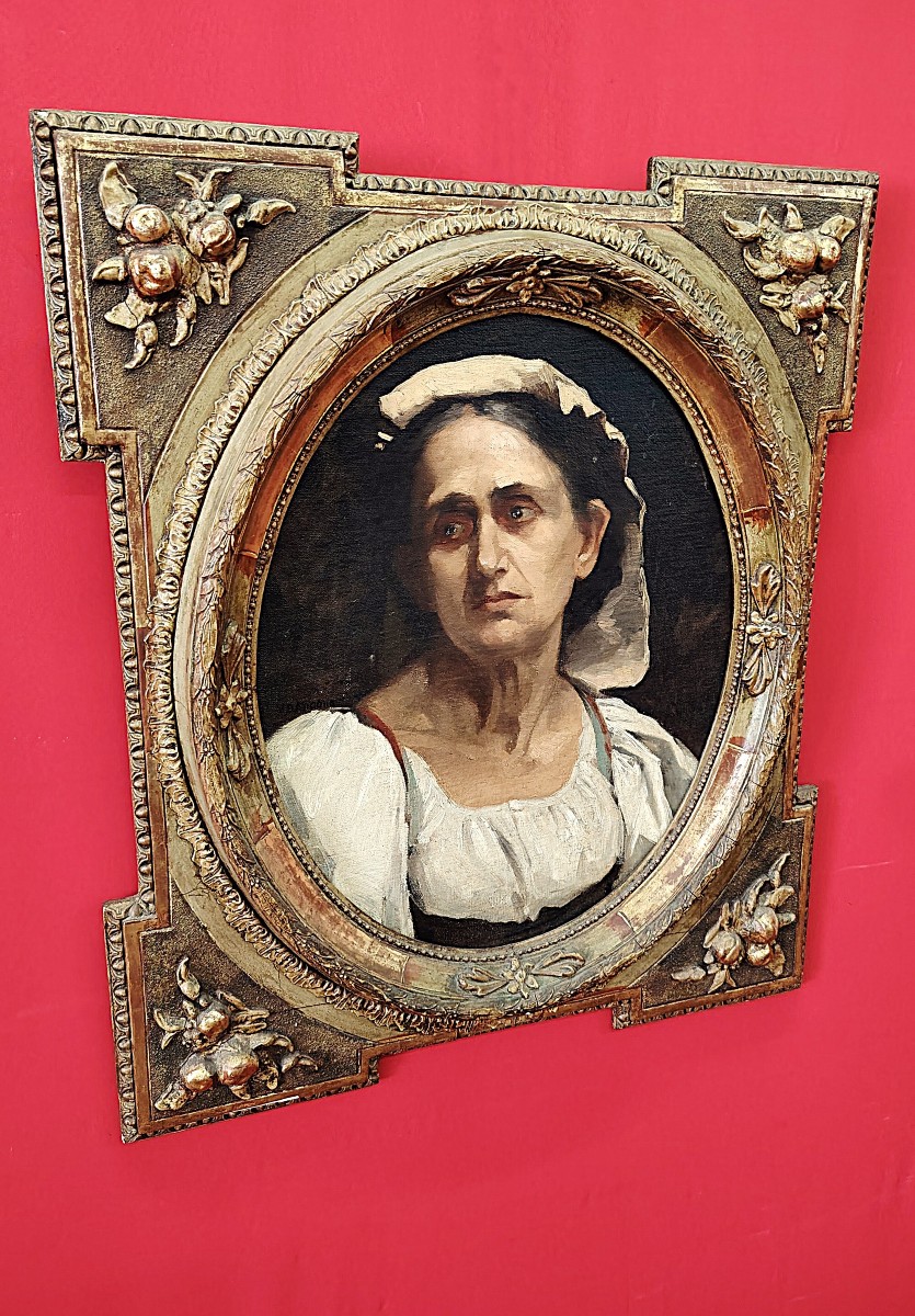 Portrait Of A Woman Vito d'Ancona (1825-1884)