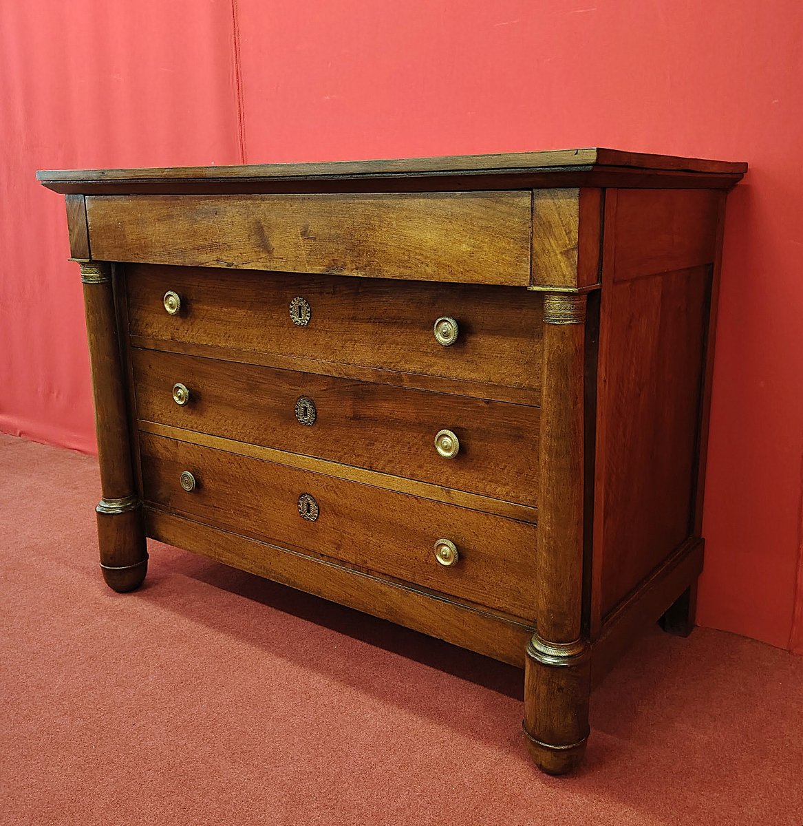 Empire Walnut Chest Of Drawers-photo-3