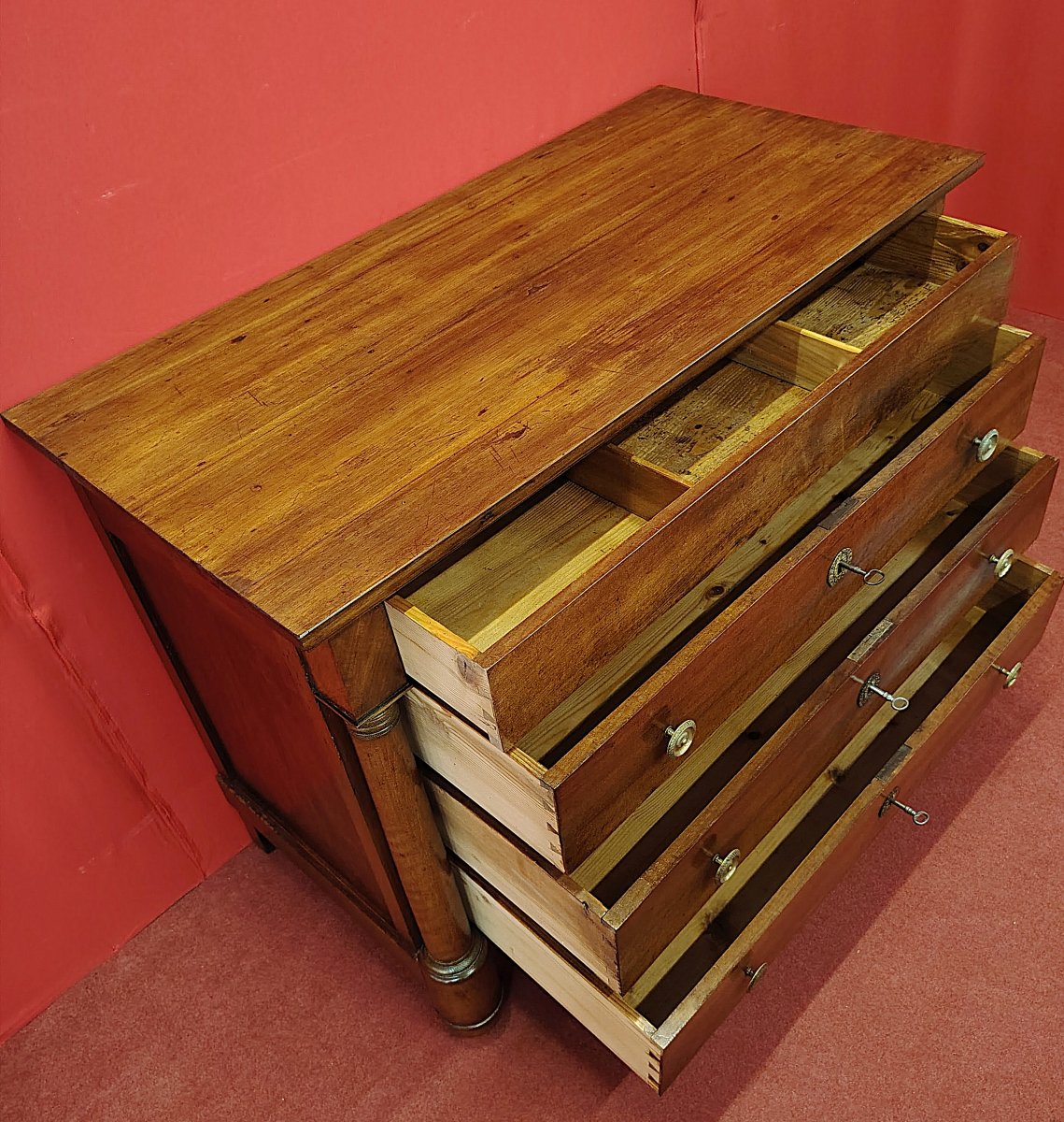 Empire Walnut Chest Of Drawers-photo-2