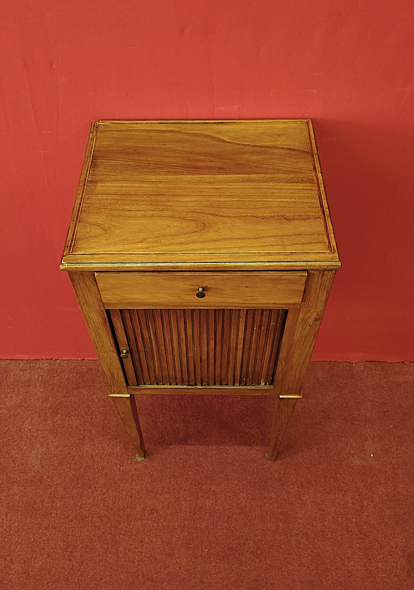 Cherry Shutter Bedside Table-photo-2