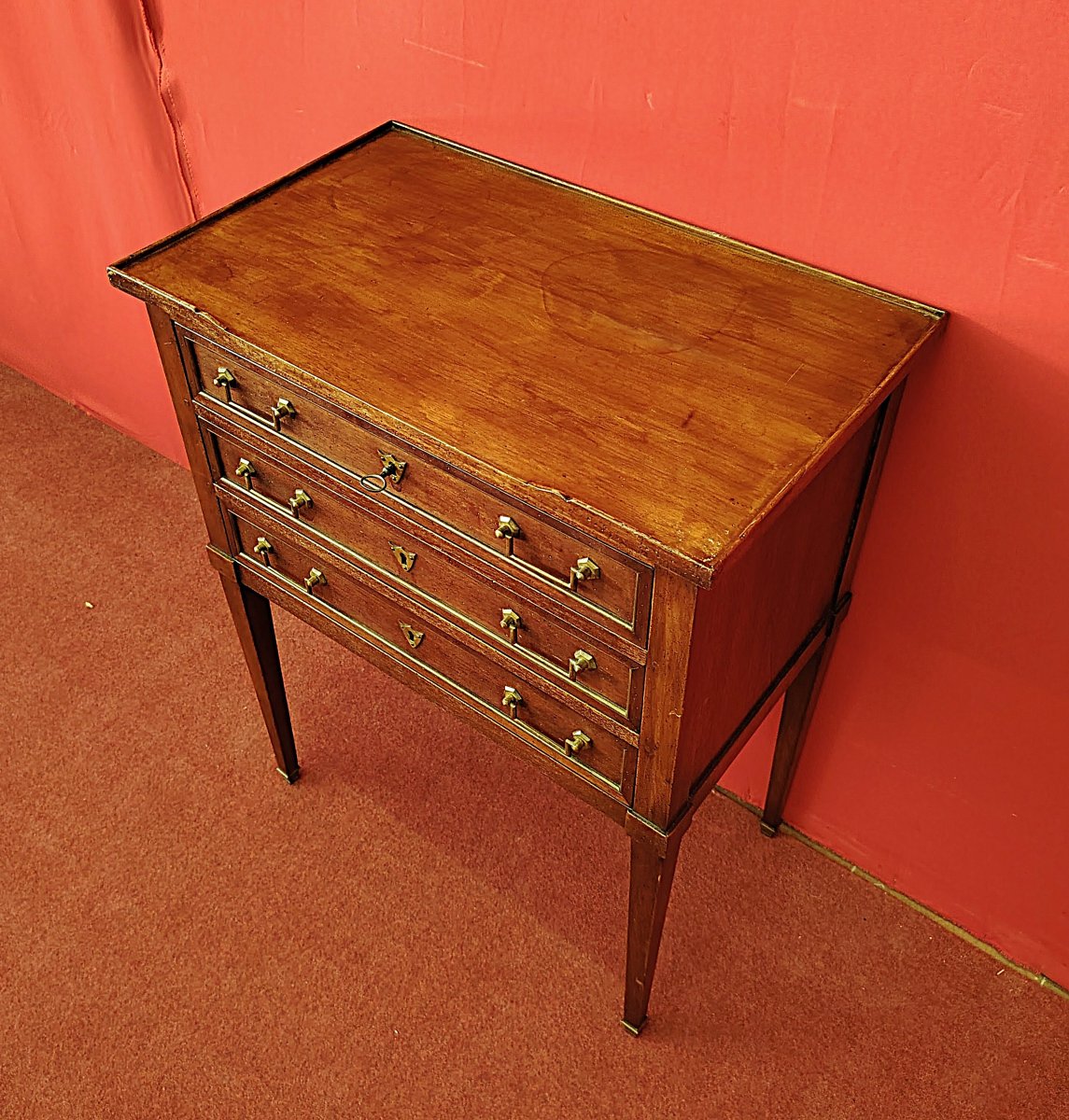 Bedside Table With Three Drawers-photo-2