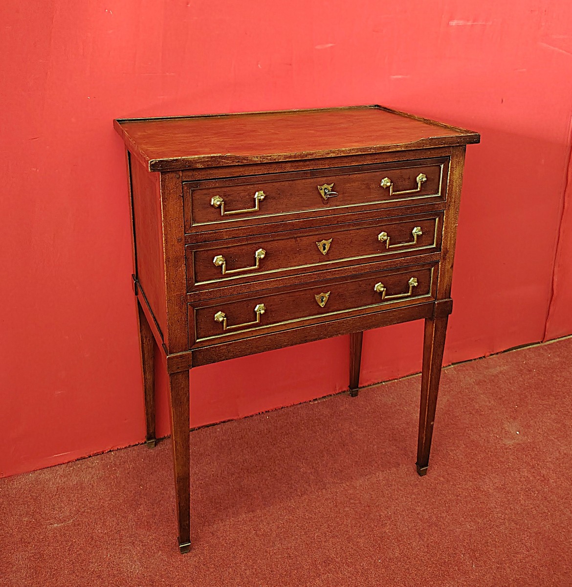 Bedside Table With Three Drawers