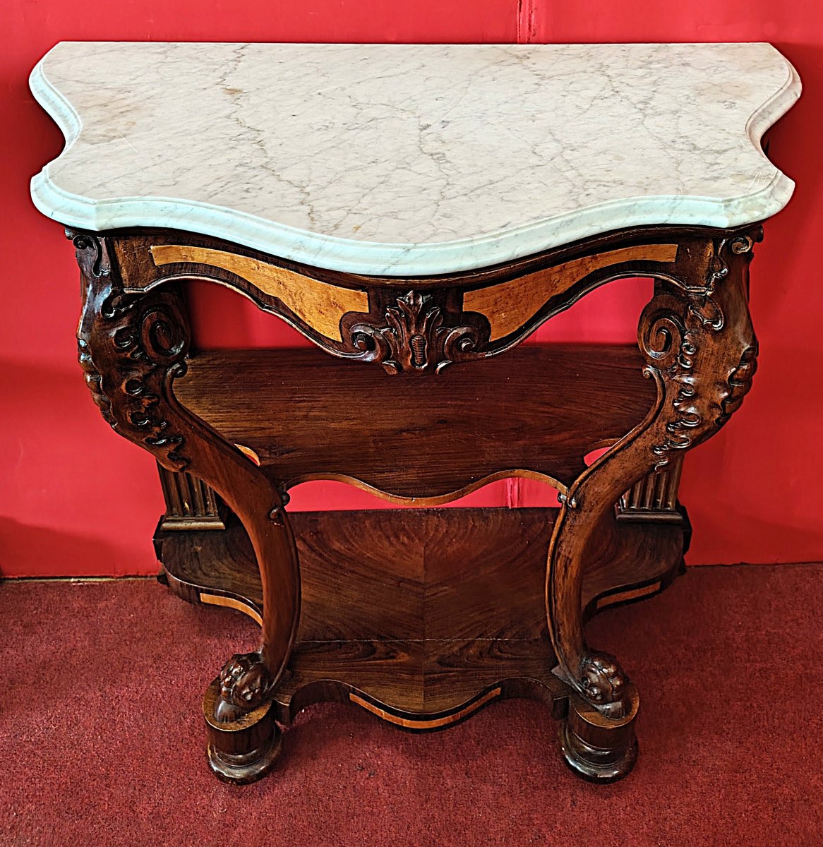 Paire de consoles avec marbre-photo-2