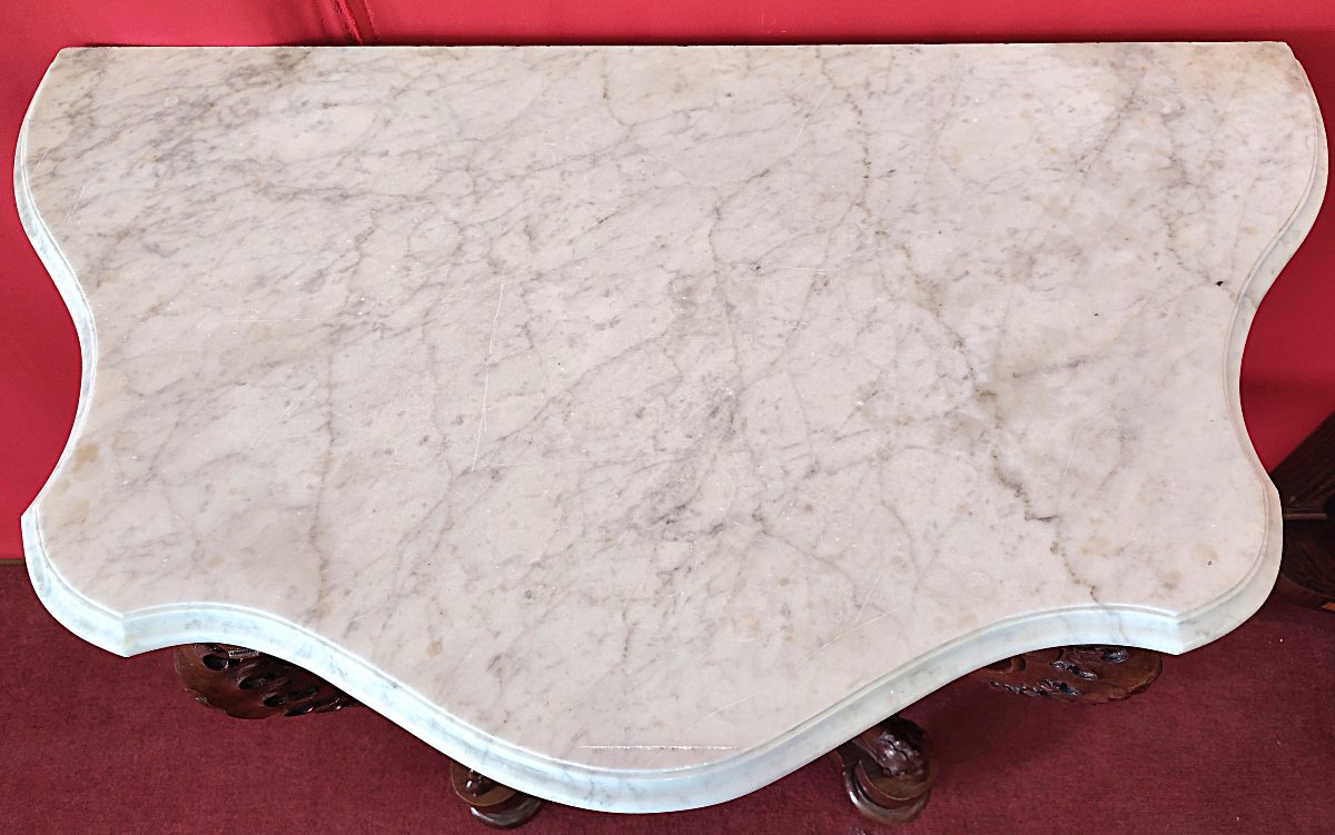 Paire de consoles avec marbre-photo-2