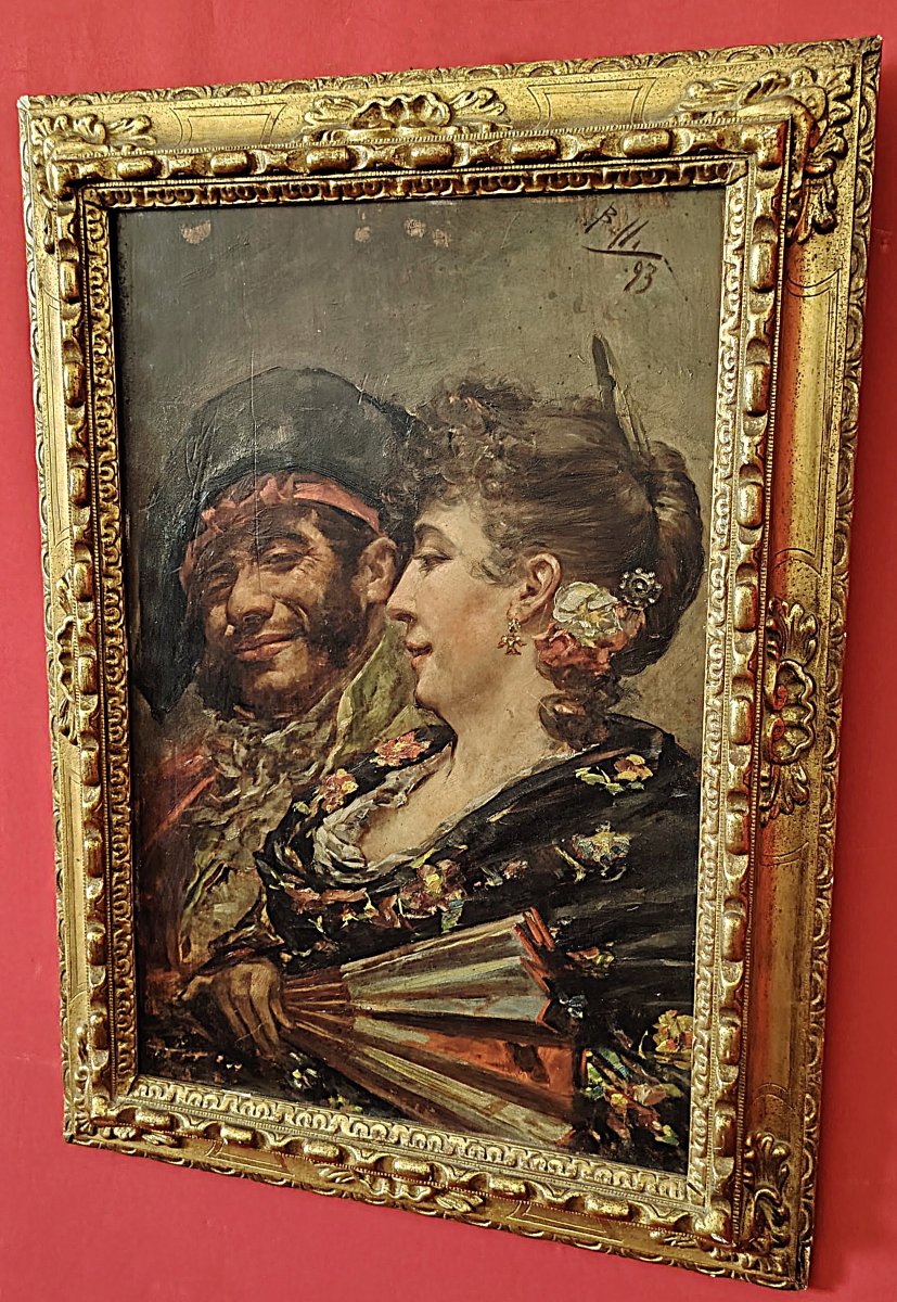 Enrico Belli (1875 - 1907) - Scène galante espagnole (1893)-photo-2