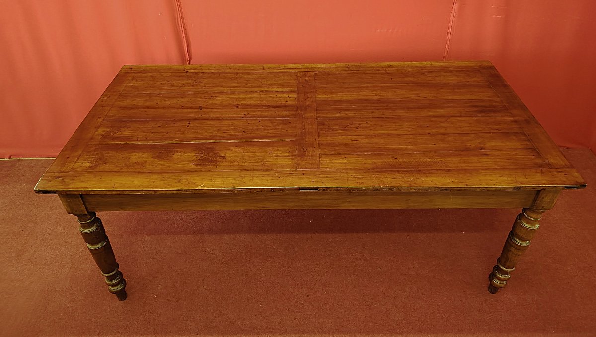 Table rectangulaire en merisier-photo-2