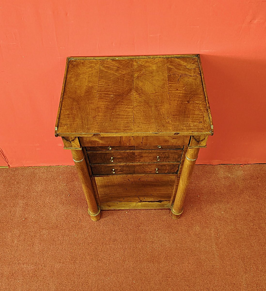 Table de chevet Empire "de milieu" en noyer-photo-2