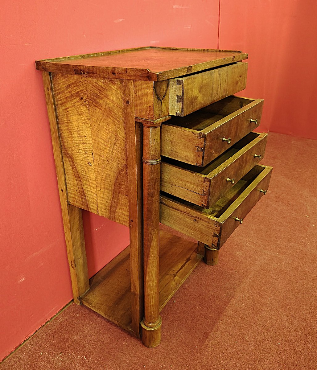 Table de chevet Empire "de milieu" en noyer-photo-4