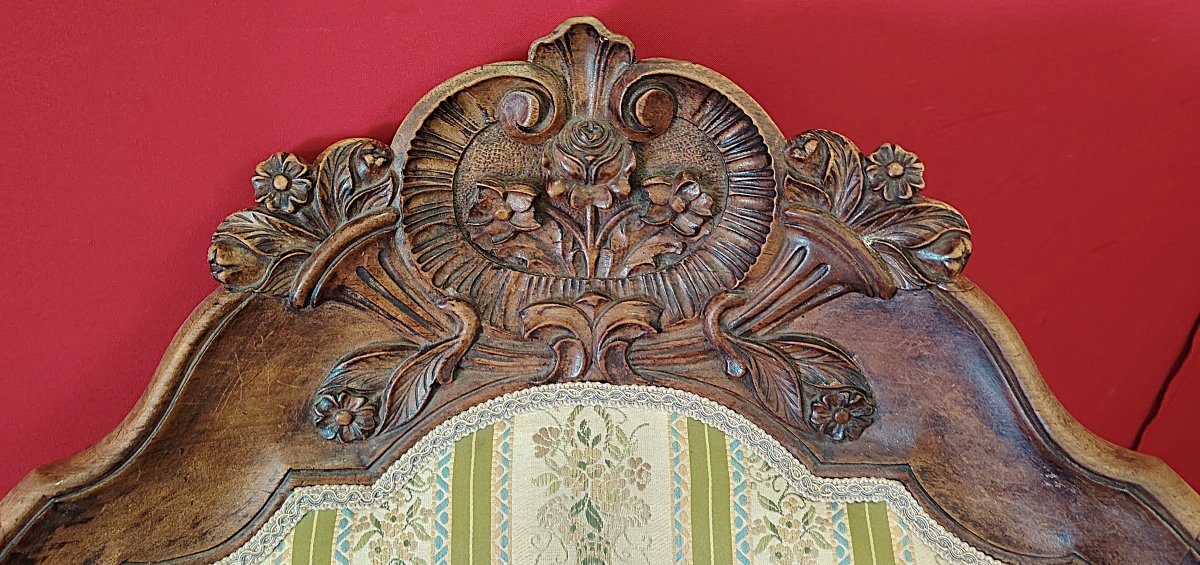 Carved Louis XV Style Armchair – 19th Century Italy-photo-2