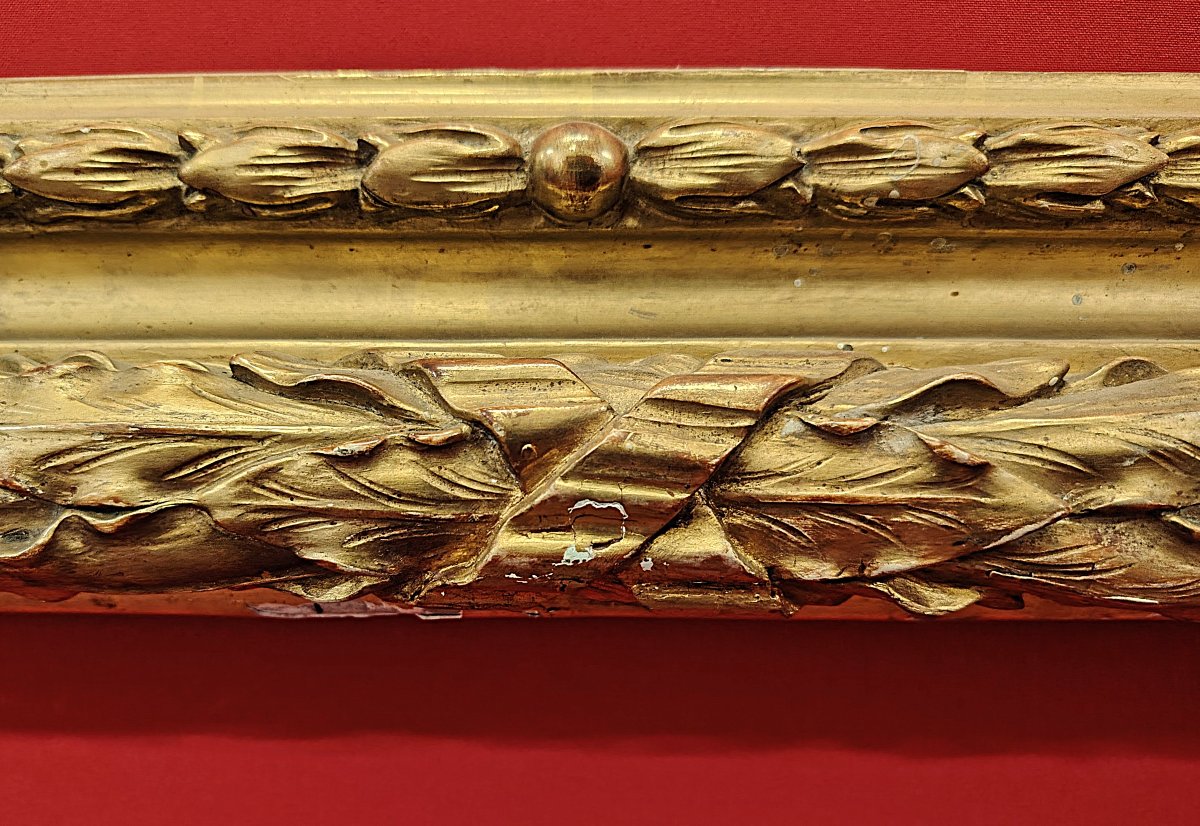 Cadre rectangulaire en bois doré – Italie, XIXe siècle-photo-4