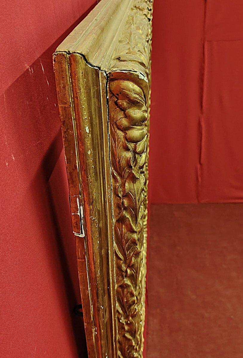 Cadre rectangulaire en bois doré – Italie, XIXe siècle-photo-4