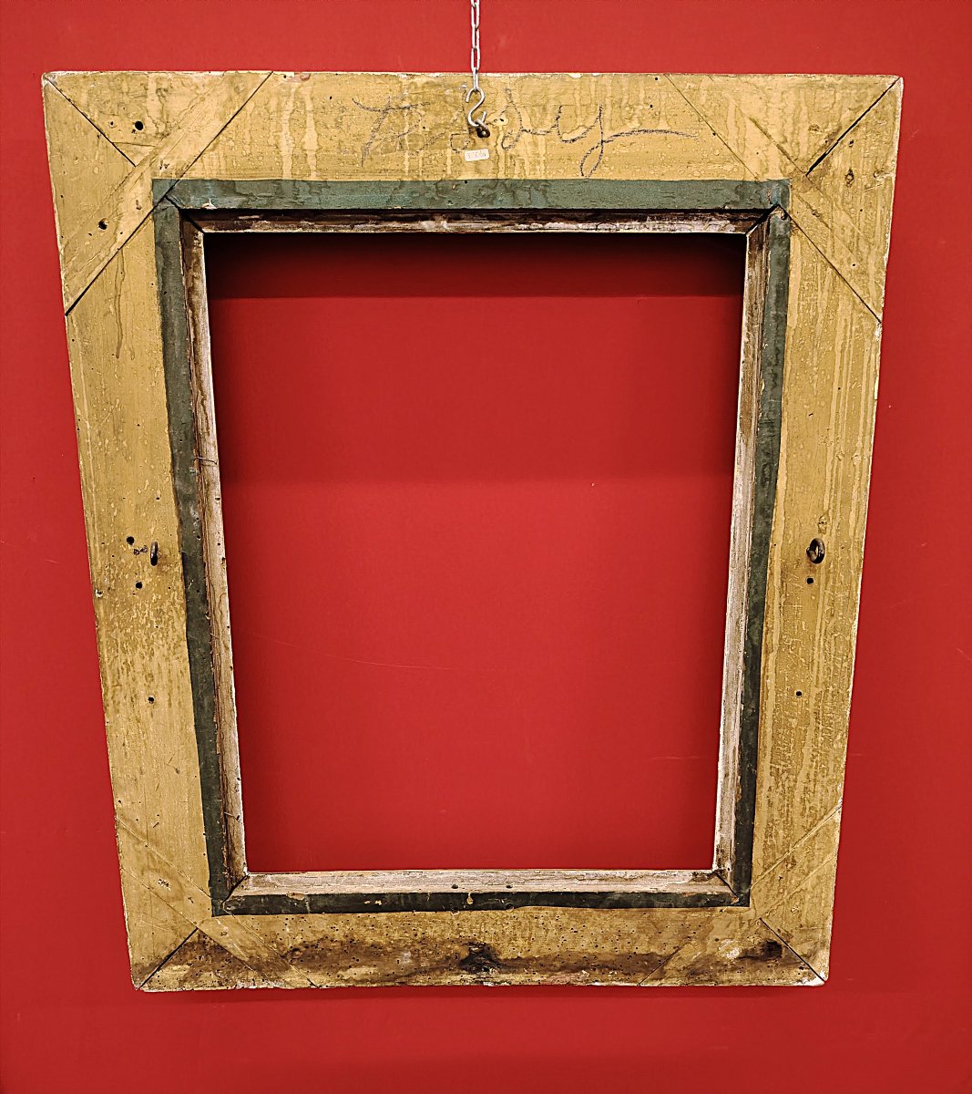 Cadre rectangulaire en bois doré – Italie, XIXe siècle-photo-5