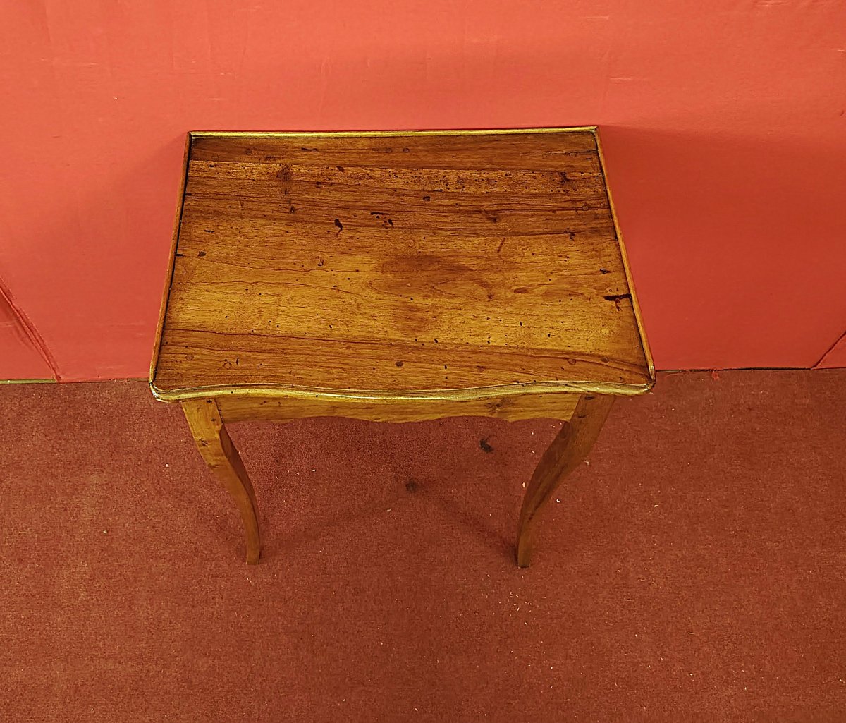 Walnut Writing Table With Drawer – Louis XV Style, 18th Century-photo-3