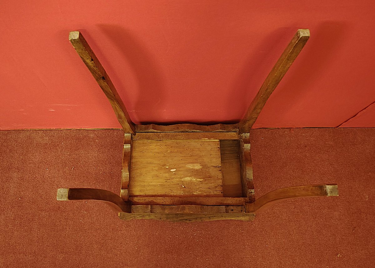 Walnut Writing Table With Drawer – Louis XV Style, 18th Century-photo-4