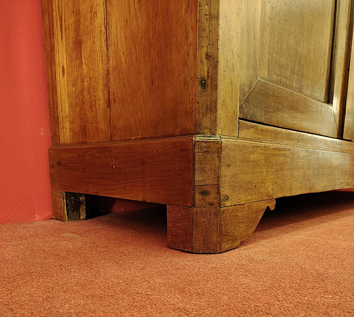 Three-door Walnut Sideboard - Second Half Of The 19th Century-photo-3
