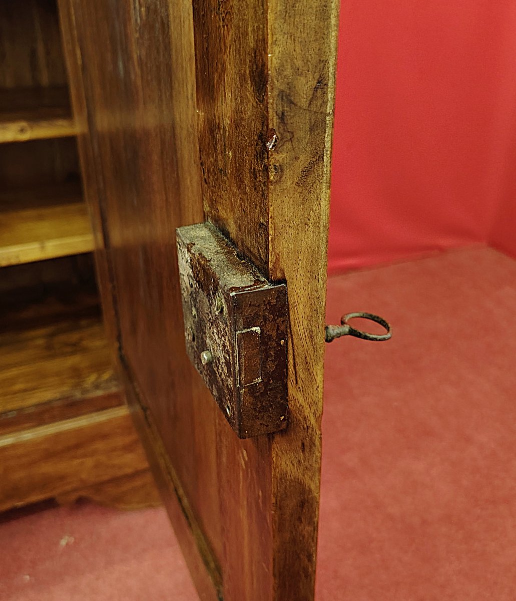 Three-door Walnut Sideboard - Second Half Of The 19th Century-photo-1