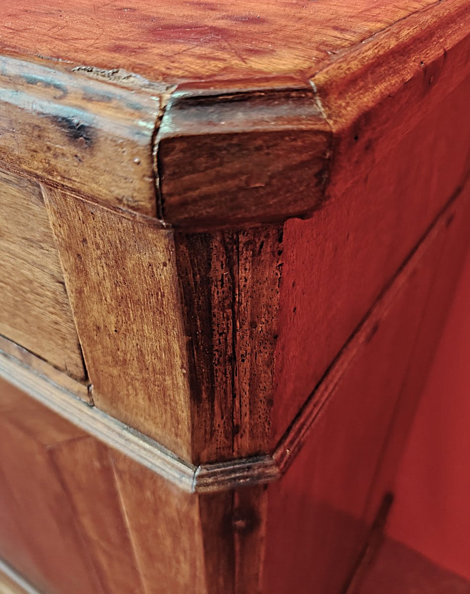 Three-door Walnut Sideboard - Second Half Of The 19th Century-photo-3