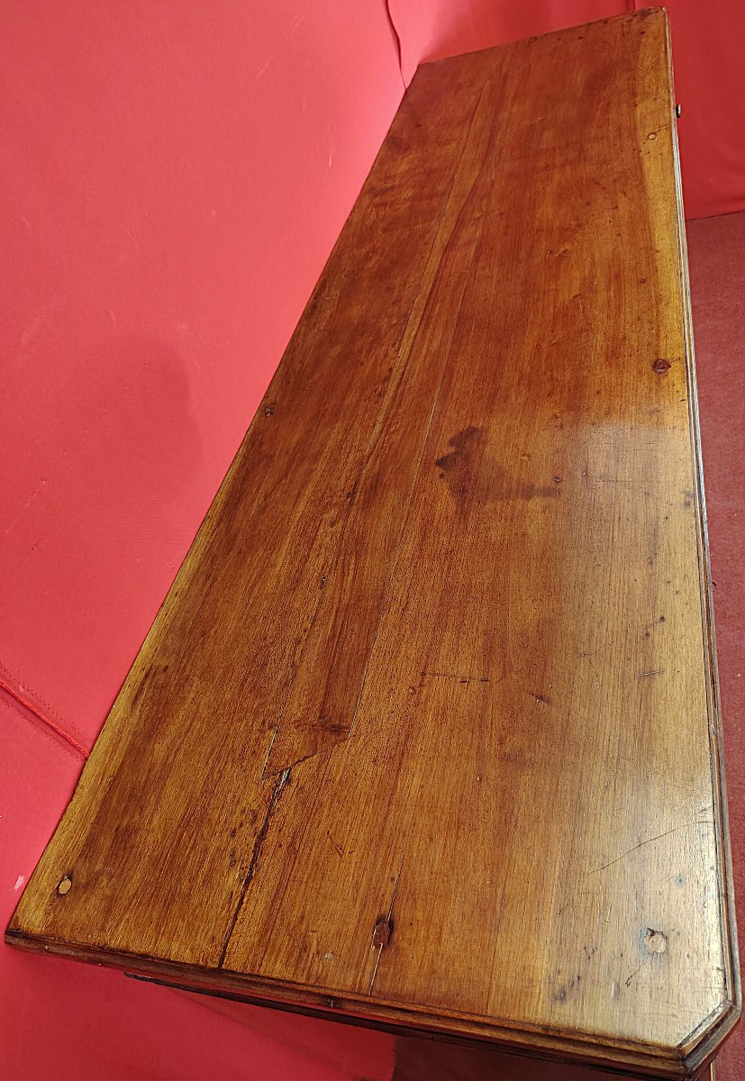 Three-door Walnut Sideboard - Second Half Of The 19th Century-photo-4
