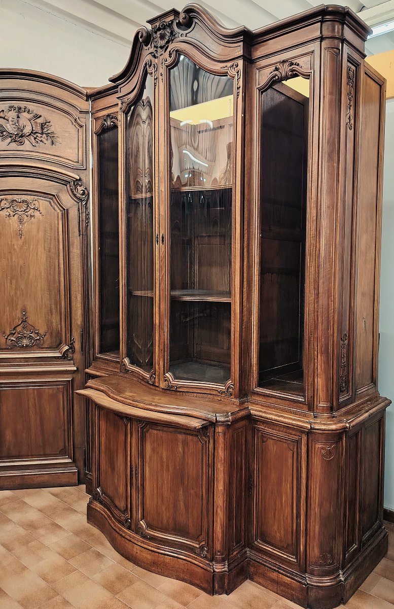 Bibliothèque Boiserie de château français (XIXe siècle)-photo-4